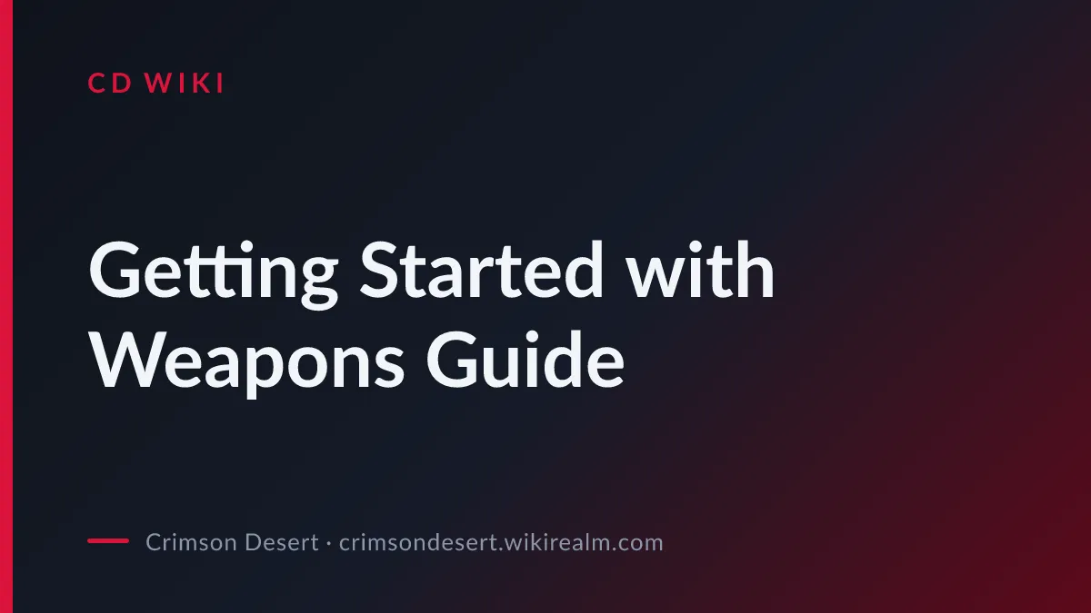 Crimson Desert Weapon Types: Every Character's Arsenal Explained